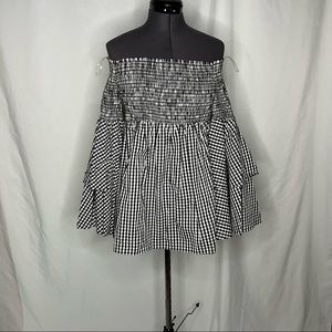 Soprano black/white checkered top M
